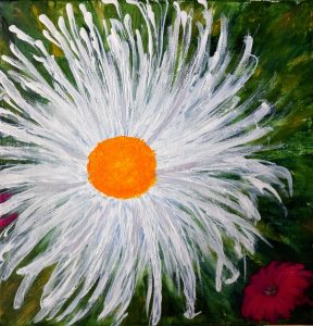 Beaming Aster, Acryl